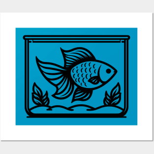 Goldfish Aquarium Posters and Art